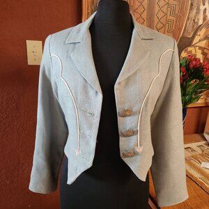 Saddle Ridge Vintage Collection Western Vest with Stamped Silvertone Buttons XS